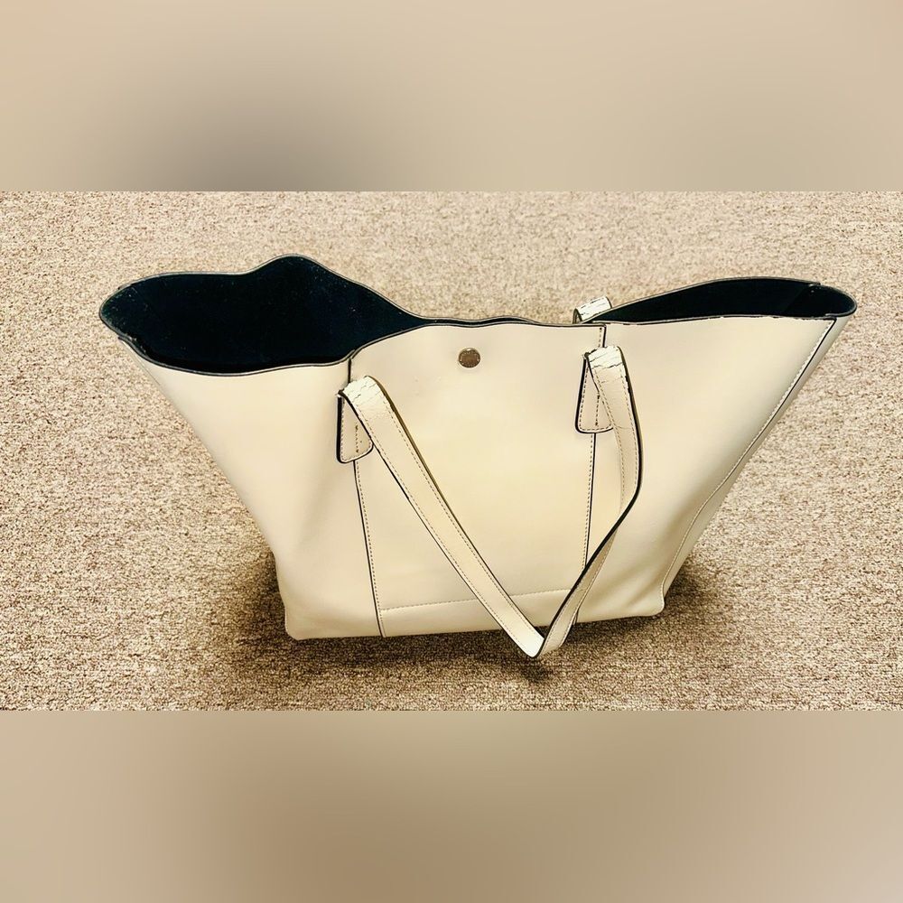 Emma & Sophia White Leather Tote